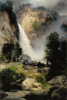 Thomas Moran : Cascade Falls, Yosemite